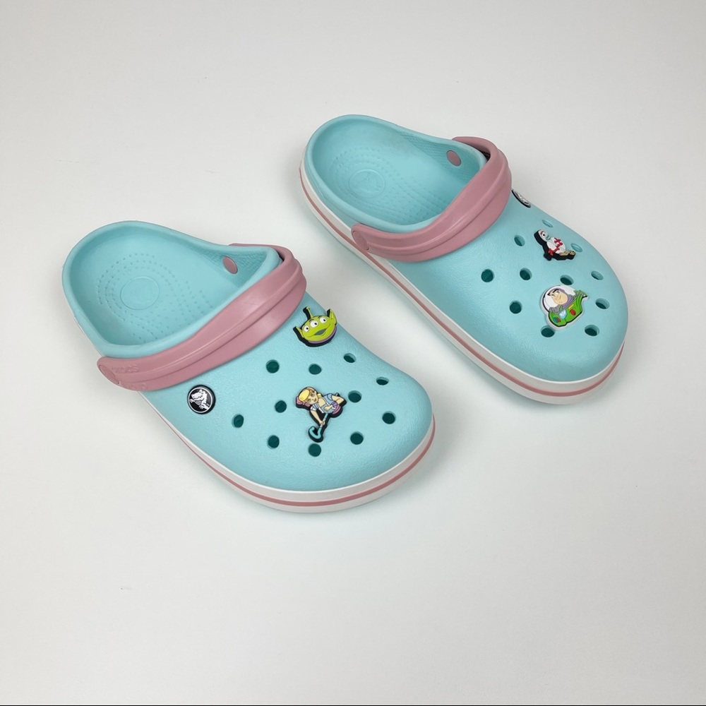 Crocs Disney Ice Blue & White Crocband Adult Clogs